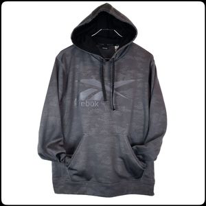 Reebok Gray Pullover Logo Performance Athletic Hoodie Sweatshirt Sz: Child Small